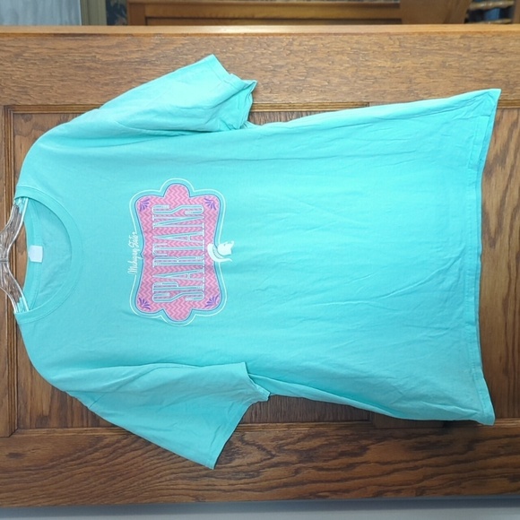 Hanes Michigan State University Teal Pink Spartans Graphic Tee Short Sleeve XL - Picture 1 of 6